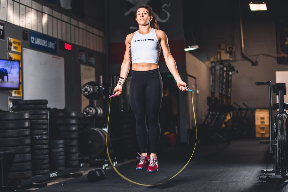 Female doing double unders, image for blog